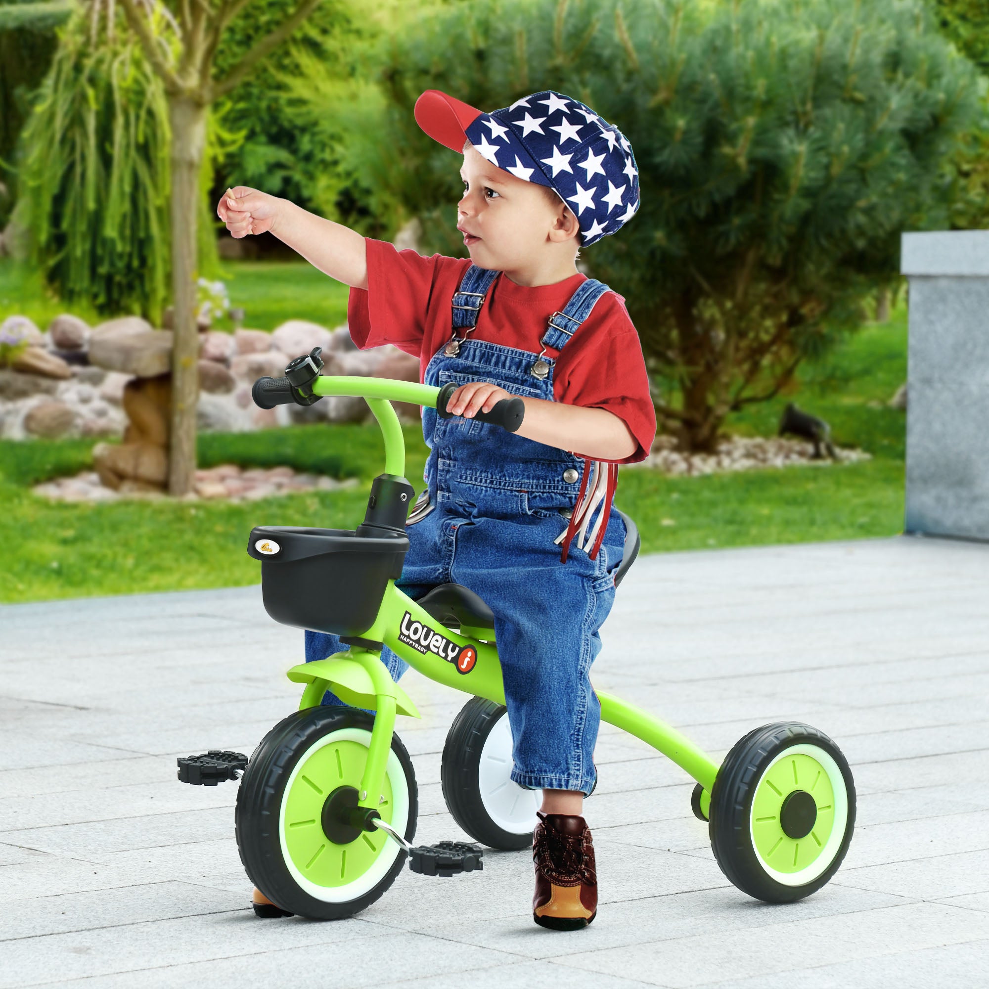Tricycle for Kids Age 2-5, Toddler Bike for Children, Green
