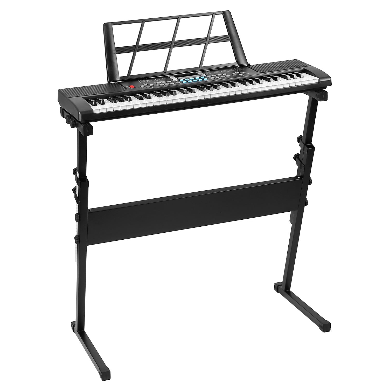 1P 61 Keys Digital Music Electronic Keyboard Electric Musical Piano Instrument Kids Learning Keyboard With Stand Microphone For Beginners