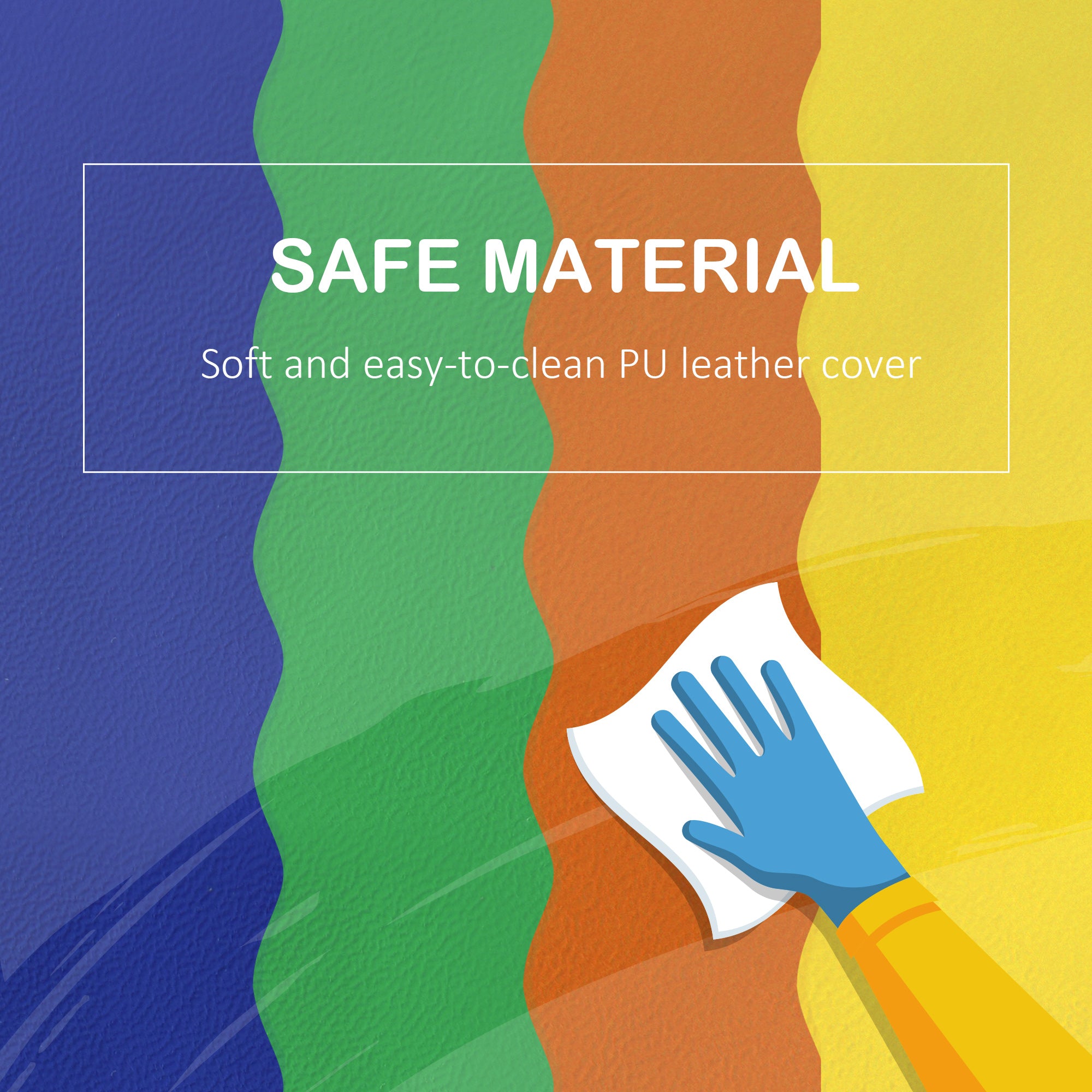 7 Piece PU Leather Soft Play Climbing for Toddlers, Baby Colorful Soft Play Gym Toys Indoor, Modular Crawling & Climbing Play Set for 1-3 Years Multi-color